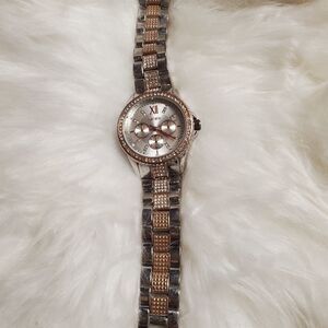 Kensie gold & silver with rhinestones watch